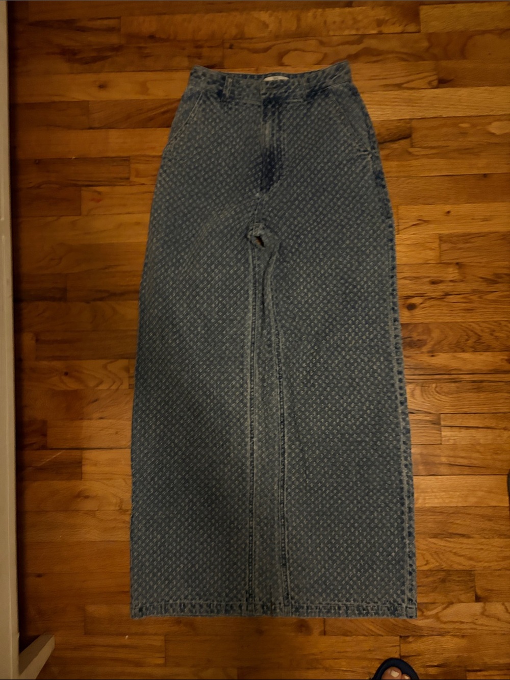 High-Waist Denim jeans in Washed Blue